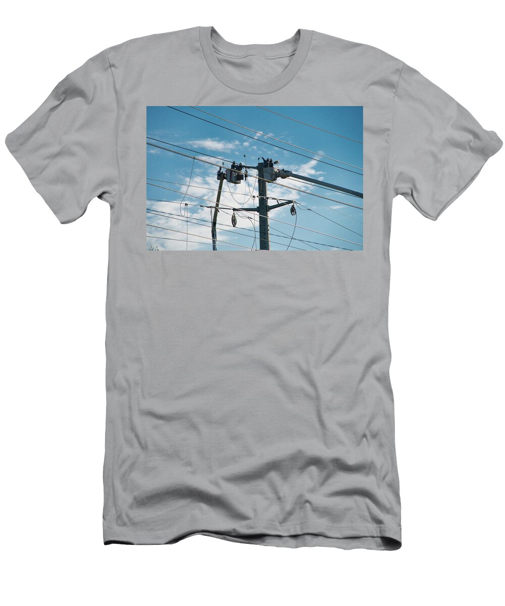 Electrical Line Workers Repair Storm Damage John Willman T-Shirt