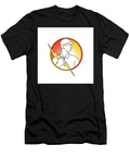 Electrician Holding Lightning Bolt Circle Monoline Aloysius Patrimonio T-Shirt