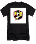 Electrician Thunderbolt Crest Mascot Aloysius Patrimonio T-Shirt