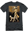 Elegant Lady Walking a Poodle Yanito Freminoshi T-Shirt