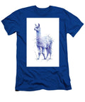 Elegant Llama in Shades of Blue Alpaca Eliana Haines T-Shirt