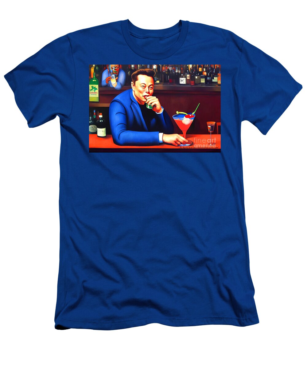 Elon Musk Hits the Bar After a Hardcore Eighty Hours Week At Twitter 20221118g2 Wingsdomain Art and Photography T-Shirt