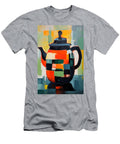 Embracing Fauvism Tea Pot Elegance in Vibrant Color Blocks and Tondo Format Olfactoart Studio T-Shirt