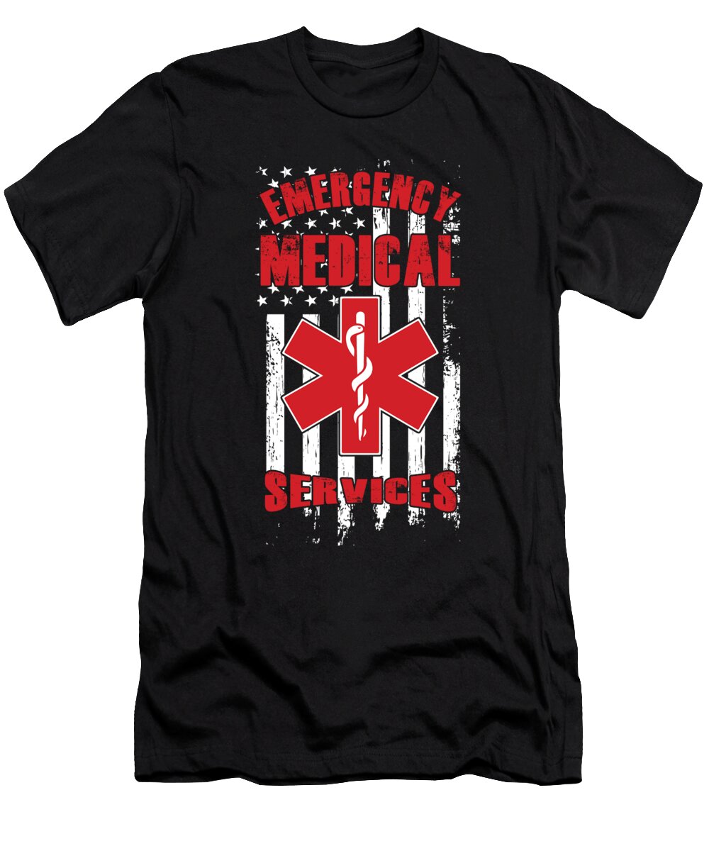 Emergency Medical Services Ems Emt Paramedic Caduceus Nurse Gift Thomas Larch T-Shirt
