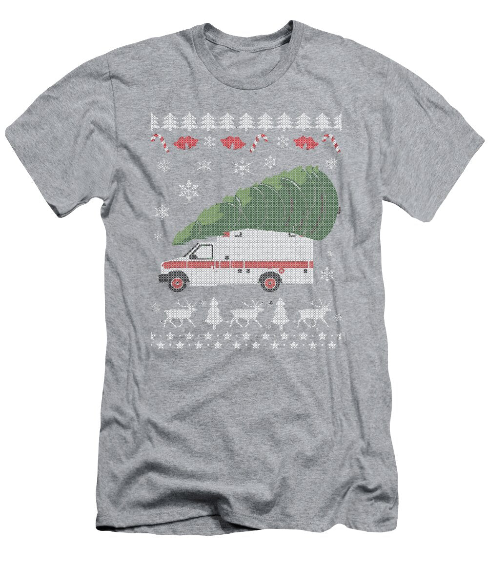 Ems Emt Paramedic First Responder Ugly Ambulance for Christmas Present Ciarah Hawa T-Shirt
