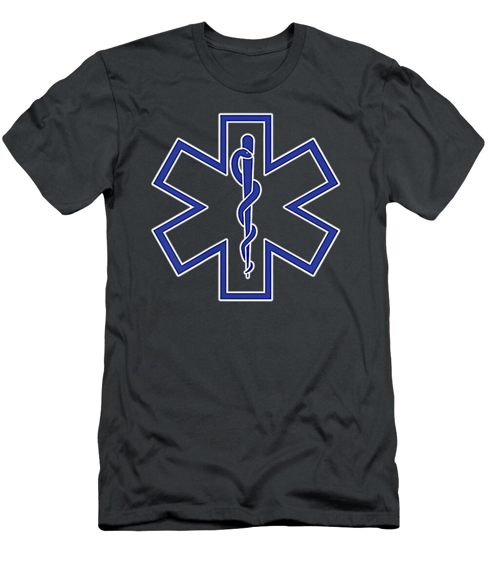 Ems Emt Paramedic Thin White Line Twoided Emt Ems Deacon Ailie T-Shirt
