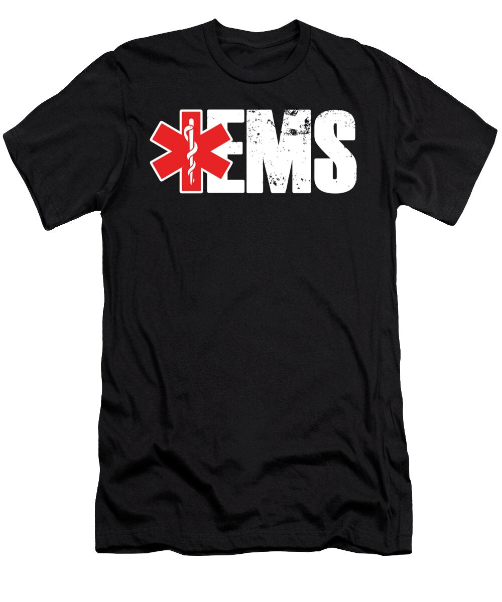 Ems Paramedic Caduceus Emt Doctor Nurse Medicine Gift Thomas Larch T-Shirt