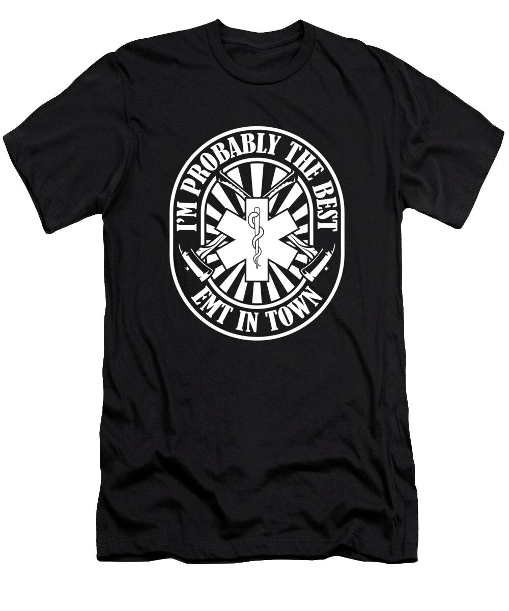 Emt Caduceus Medic First Responder Paramedic Crazy Squirrel T-Shirt