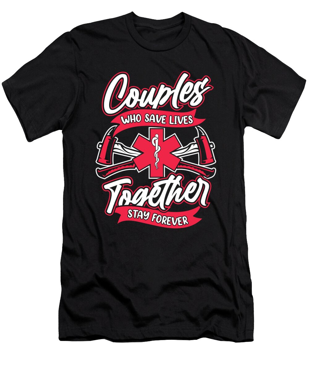 Emt Couple First Responder Medic Paramedic Crazy Squirrel T-Shirt