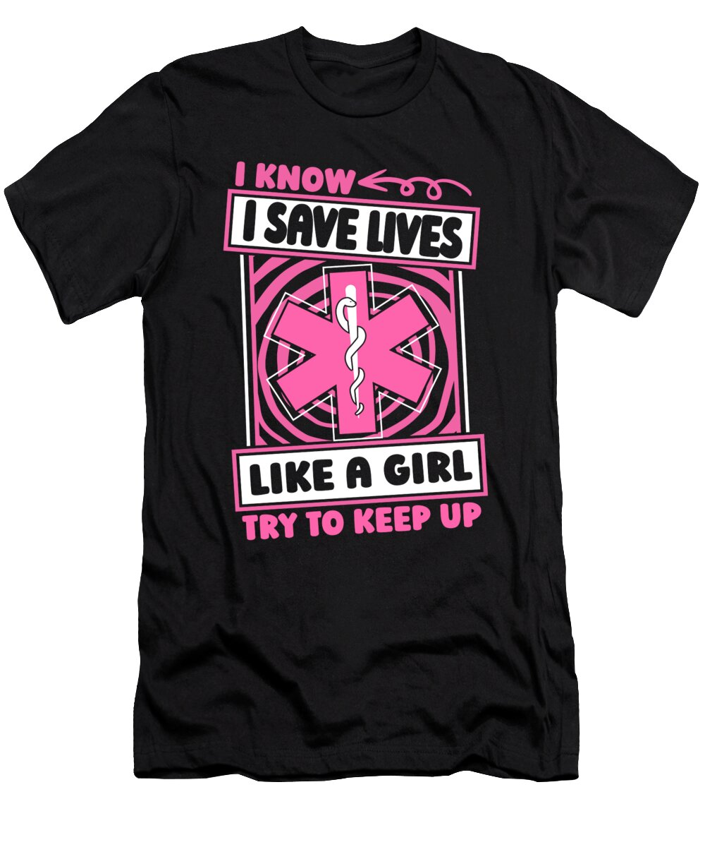 Emt Humor First Responder Medic Paramedic Crazy Squirrel T-Shirt
