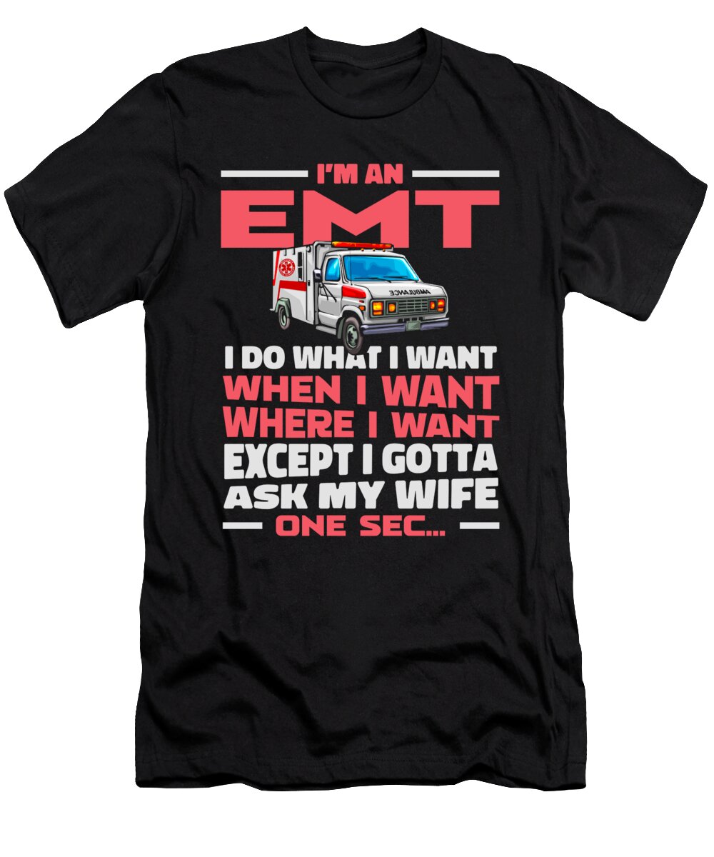 Emt Medic First Responder Paramedic Crazy Squirrel T-Shirt