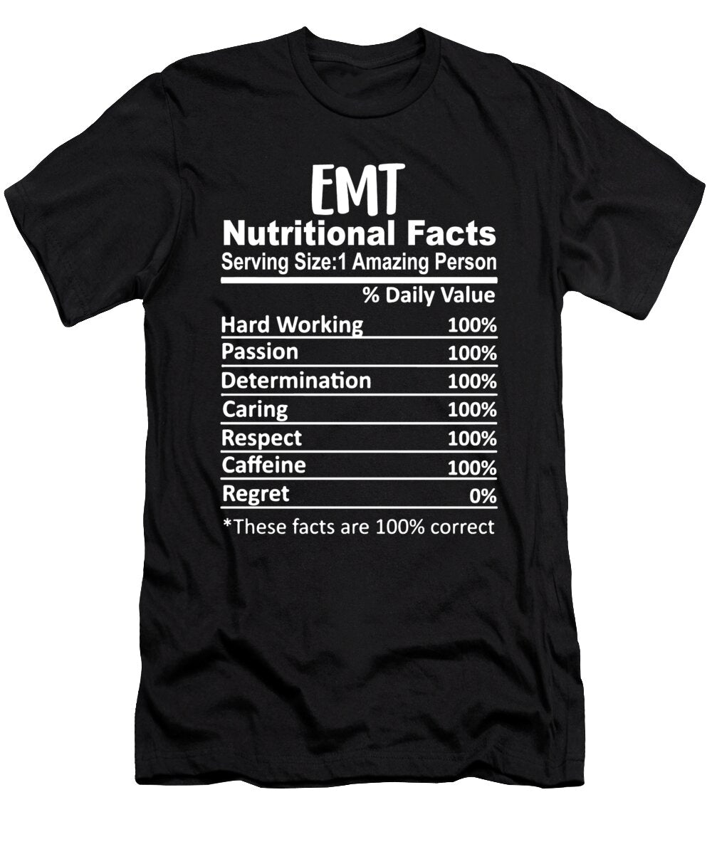 Emt Nutrition Facts Funny Jensen Cena T-Shirt