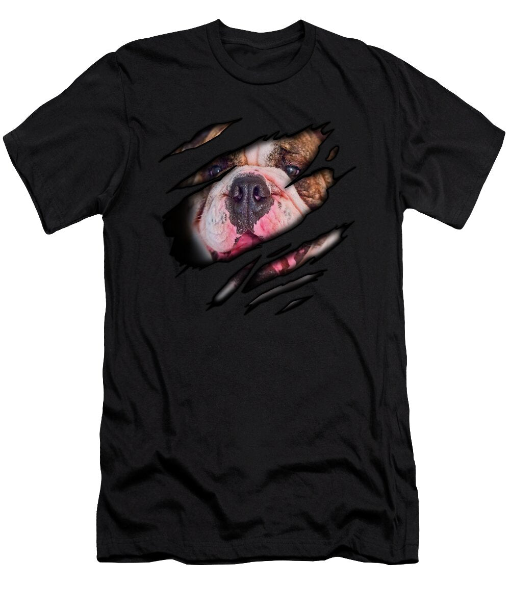 English Bulldog in Me Dogshirt Pedigree Dog Shannon Nelson Art T-Shirt