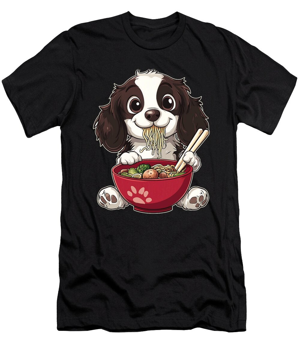 English Springer Spaniel Dog Ramen Japanese Zyneu Gangd T-Shirt