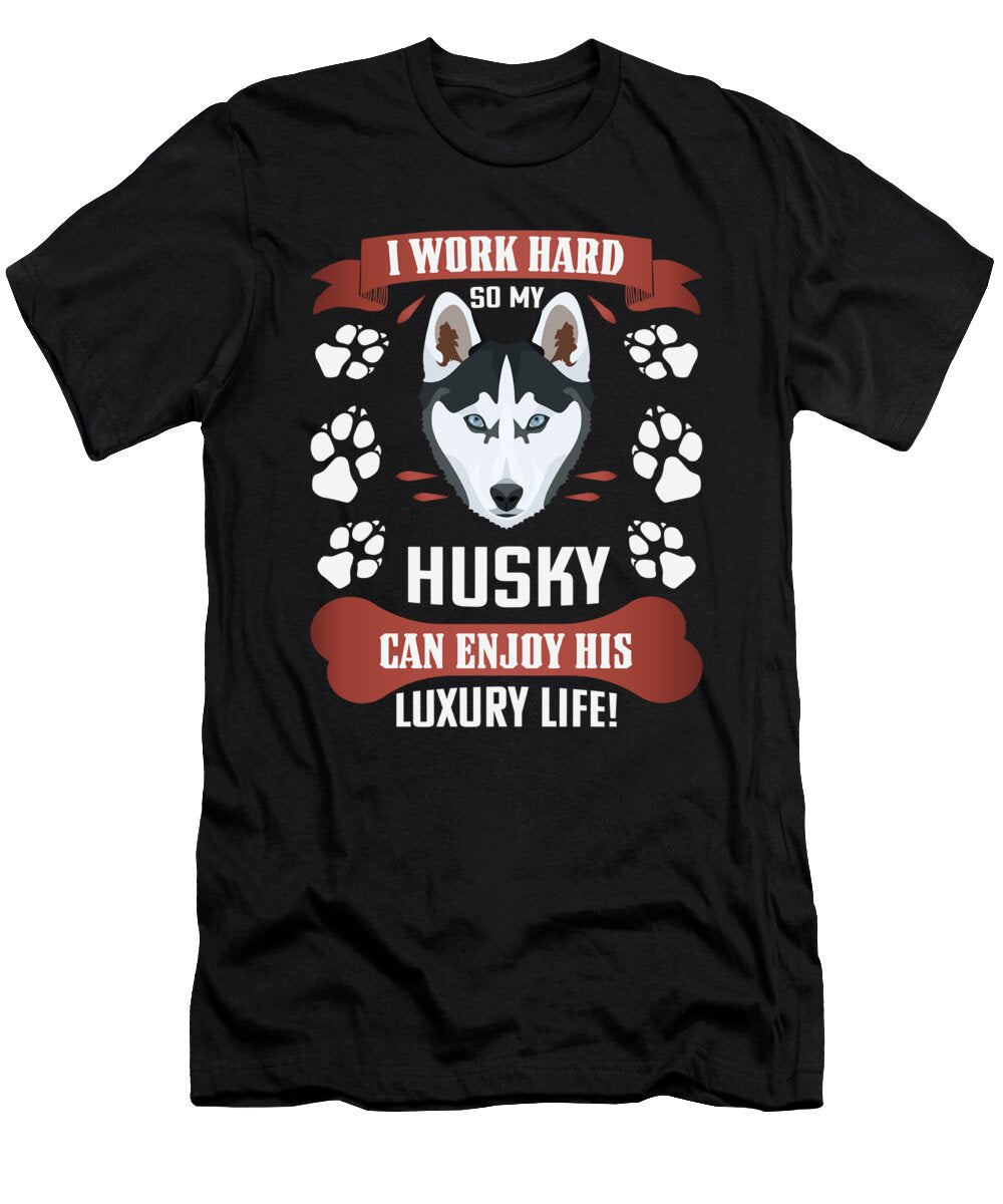 Enjoy Luxury Life Husky Greenoptix T-Shirt