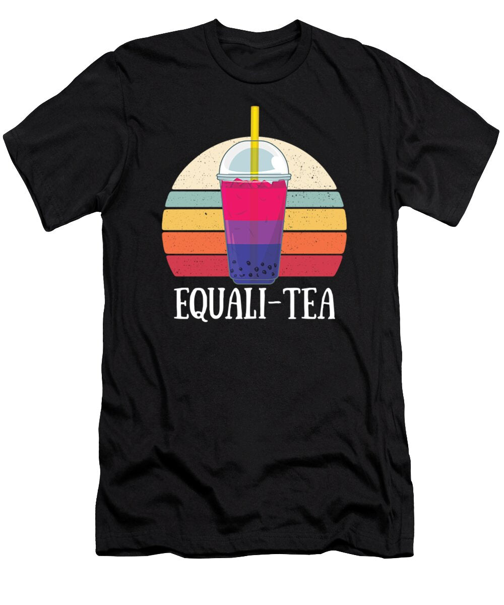 Equalitea Bisexual Pride Bubble Tea Lgbt Bi Boba Milk Tea Tata Maulana T-Shirt