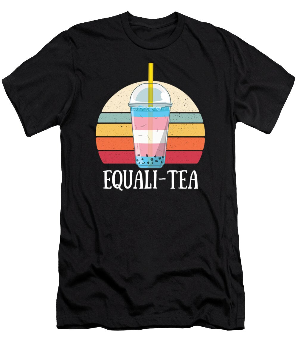 Equalitea Transgender Pride Bubble Tea Lgbt Boba Milk Tea Tata Maulana T-Shirt