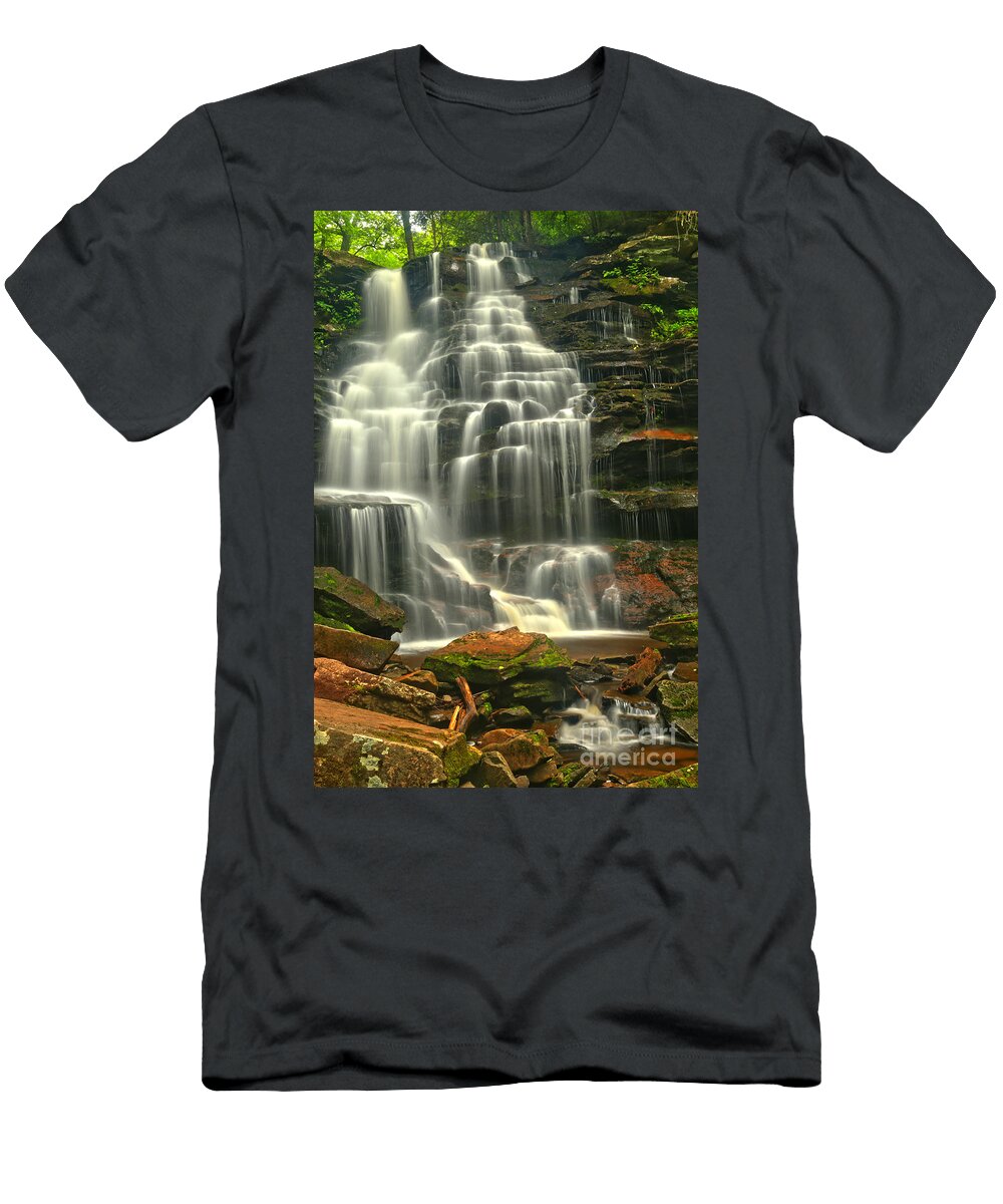 Erie Falls At Ricketts Glen Adam Jewell T-Shirt