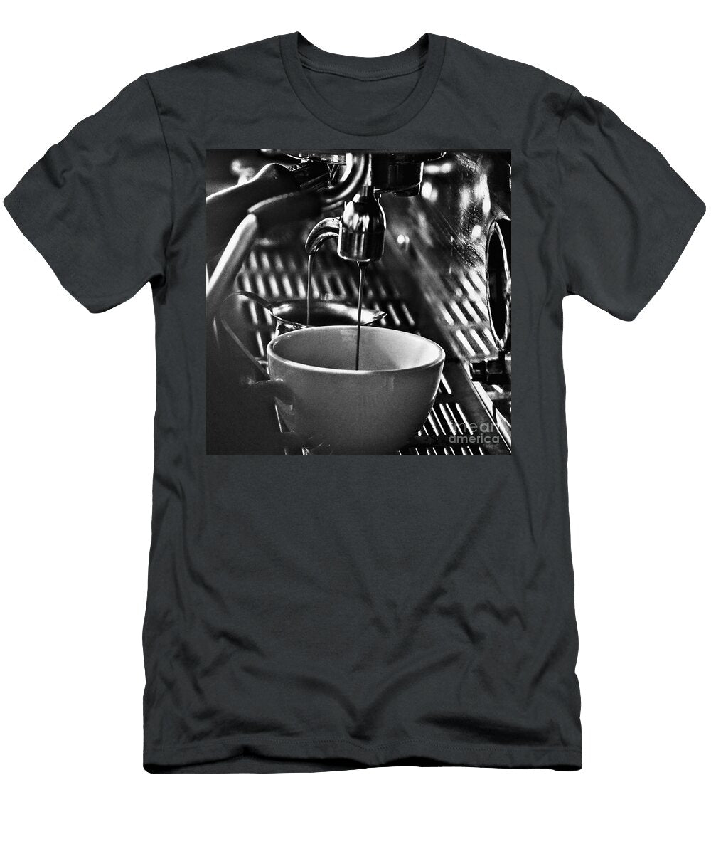 Espresso Portafilter Drip Steel Machine and Porcelain Mug Coffee Artisan Study Bw Fine Art Dmr Filho T-Shirt
