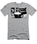 Espresso Portafilter Extraction and Porcelain Cup Modern Barista Fine Art Black and White Dmr Filho T-Shirt