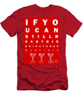 Eye Exam Chart If You Can Read This Drink Three Martinis Red Wingsdomain Art and Photography T-Shirt