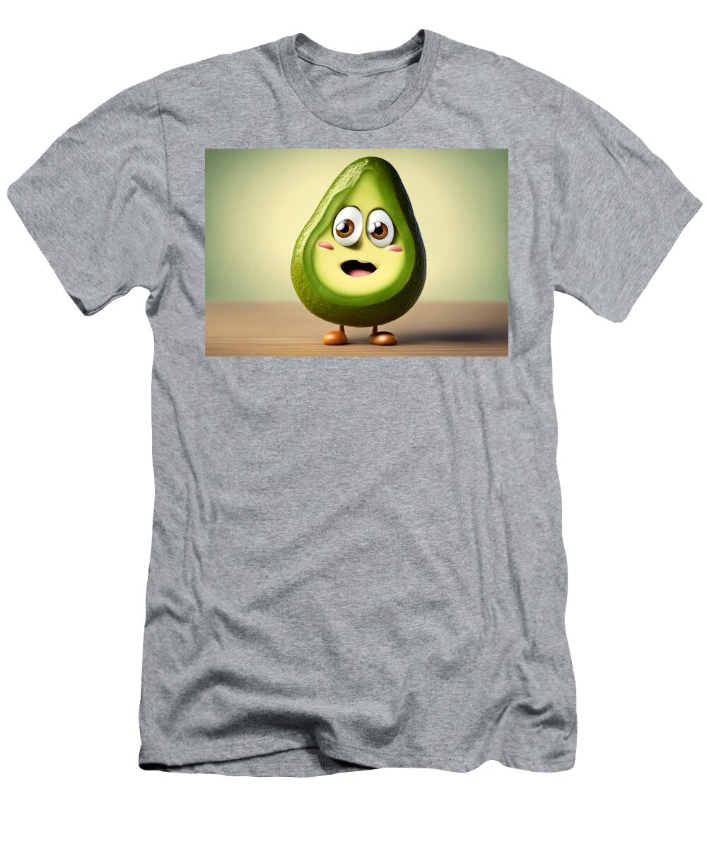 Eyes Avocado Surprised Focused Illustration Happy Green Nutrition Character Cartoon Wafe Akkash T-Shirt