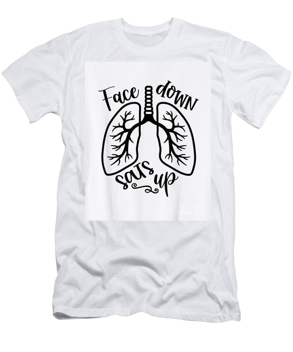 Faces to Down Sats Up Respiratory M Fadly T-Shirt