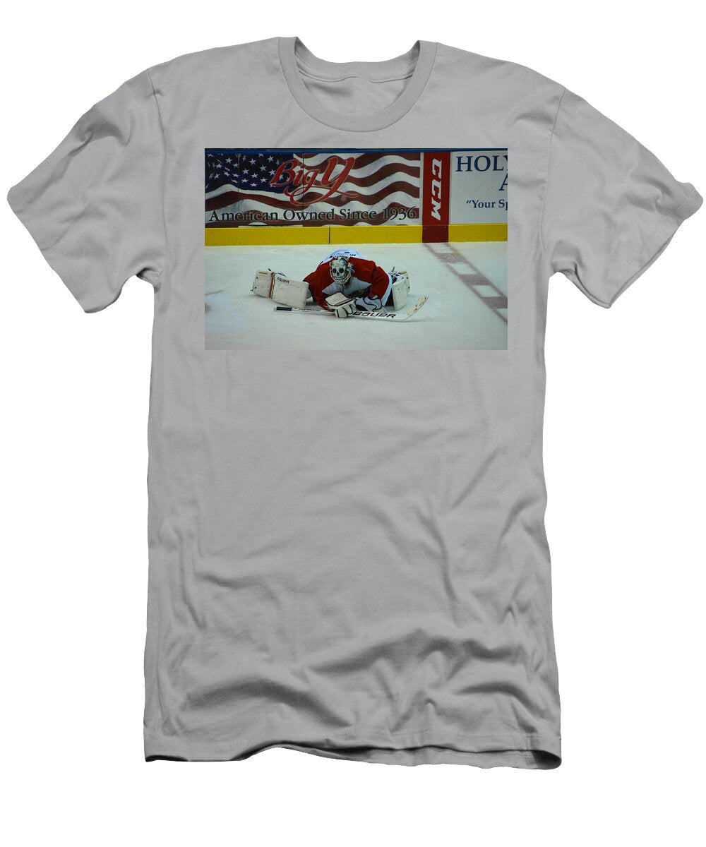 Falcons Goalie Stretching Mike Martin T-Shirt