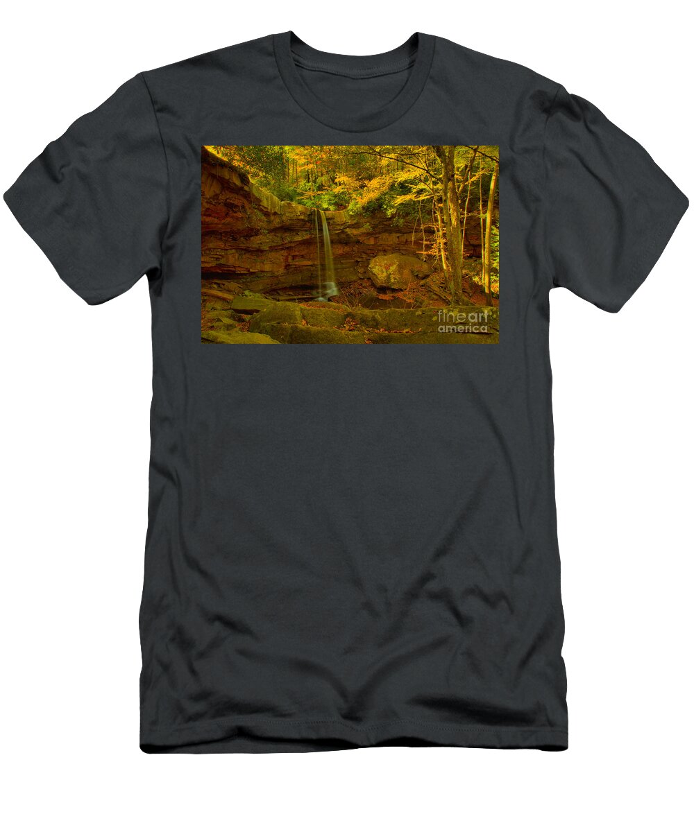 Fall Foliage a Cucumber Falls Canyon Adam Jewell T-Shirt