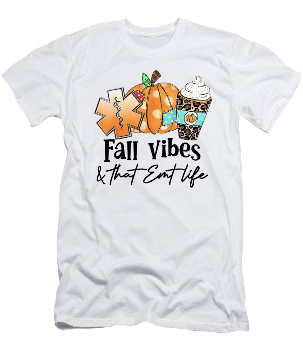 Fall Vibes and That Emt Life Leopard Pumpkin Tinh Tran Le Thanh T-Shirt
