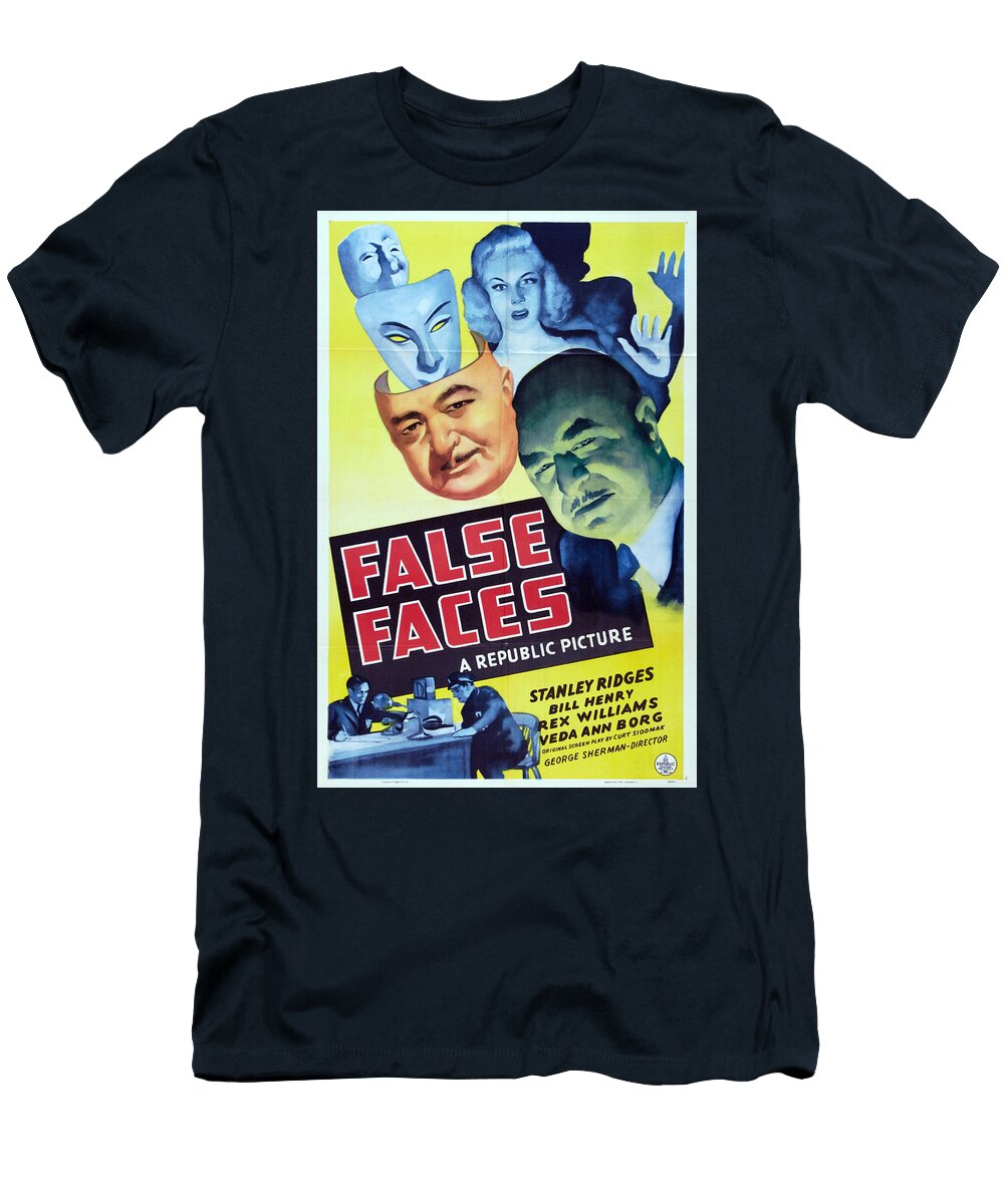 False Faces 1943 Movie Poster T-Shirt