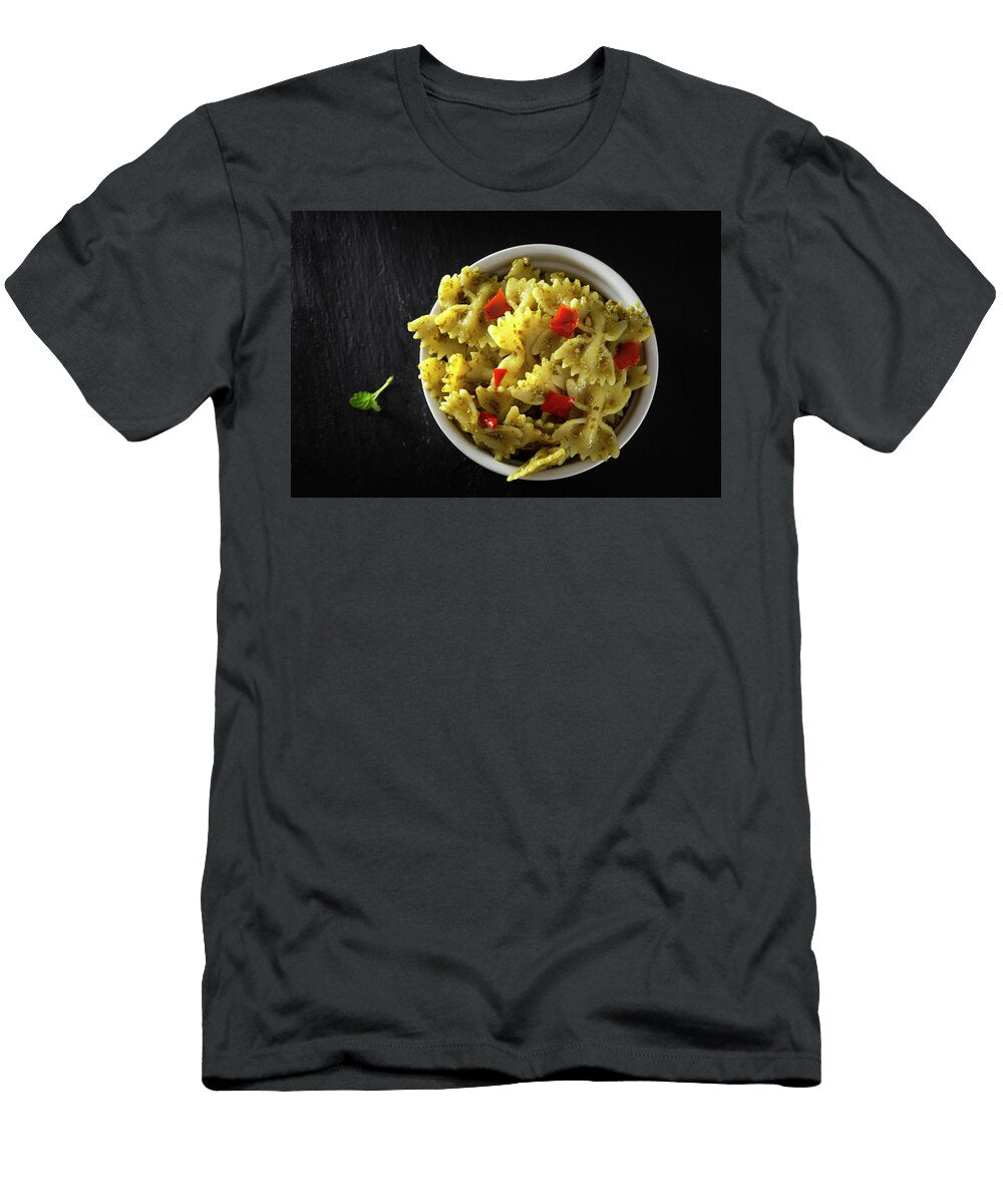 Farfalle Pasta with Pesto Sauce and Pieces of Red Hot Pepper Sebastian Radu T-Shirt
