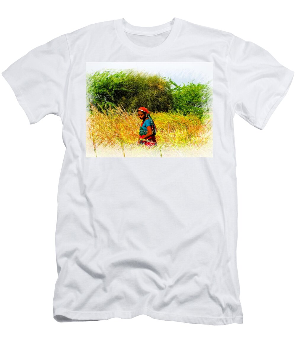 Farmers Fields Harvest India Rajasthan 2a Sue Jacobi T-Shirt