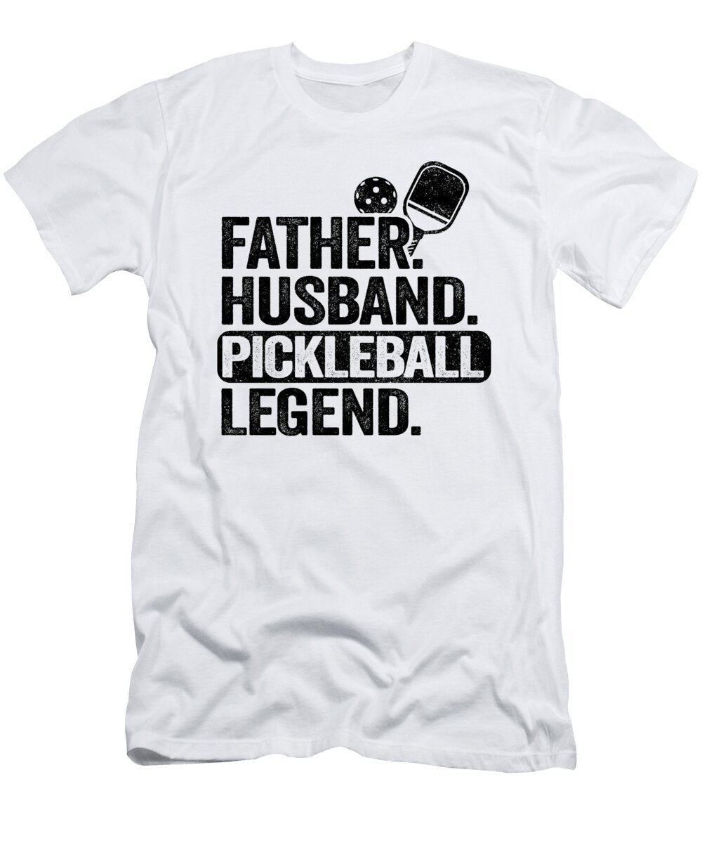 Father Husband Pickleball Legend Funny Pickleball Lisa Stronzi T-Shirt