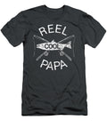 Fathers Day Fishing Reel Cool Papa Dad Funny Mallie Efterp T-Shirt