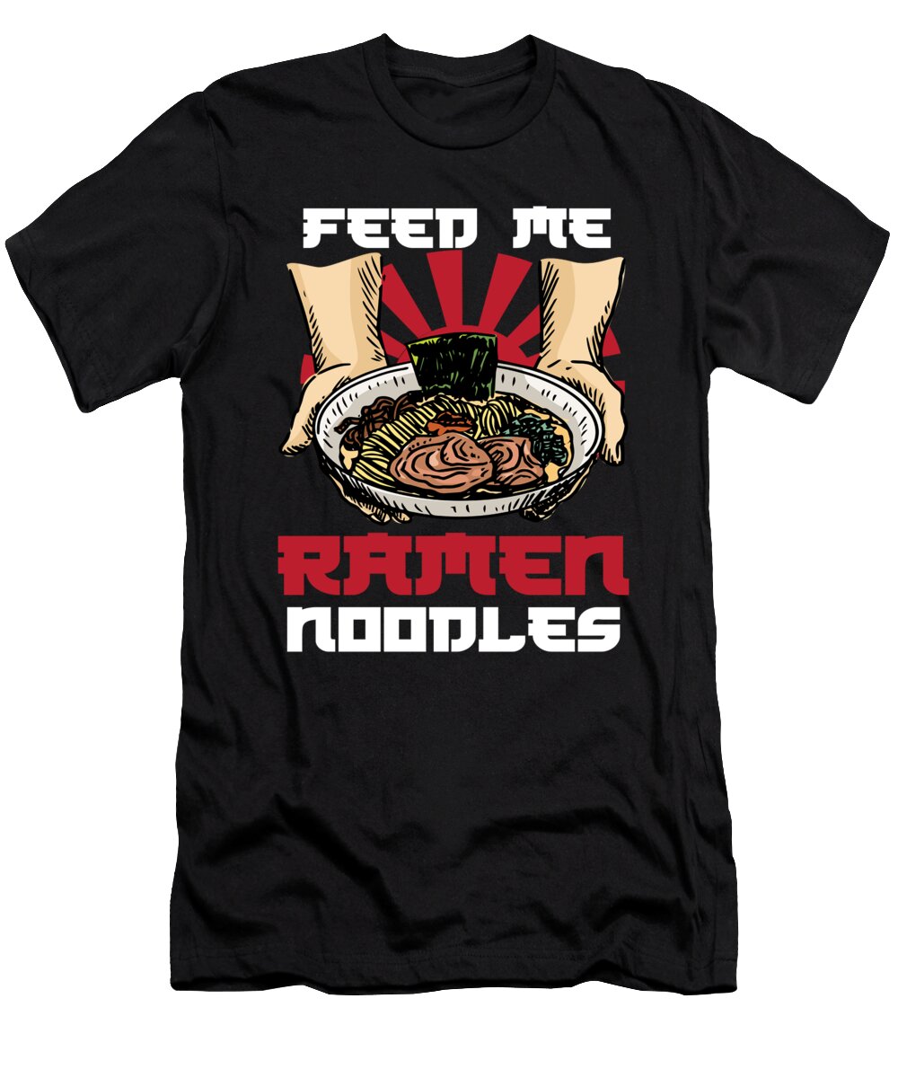 Feed Me Ramen Noodles Japanese Japan Moon T-Shirt