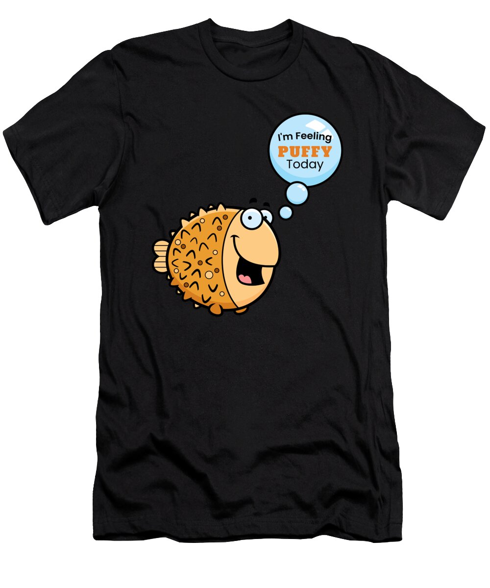 Feeling Puffy Today Puffer Fish Sea Moon T-Shirt