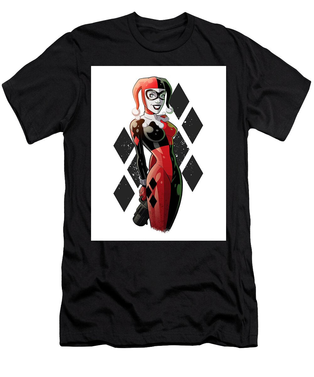 Female Character with Diamonds Matcha Coffe T-Shirt