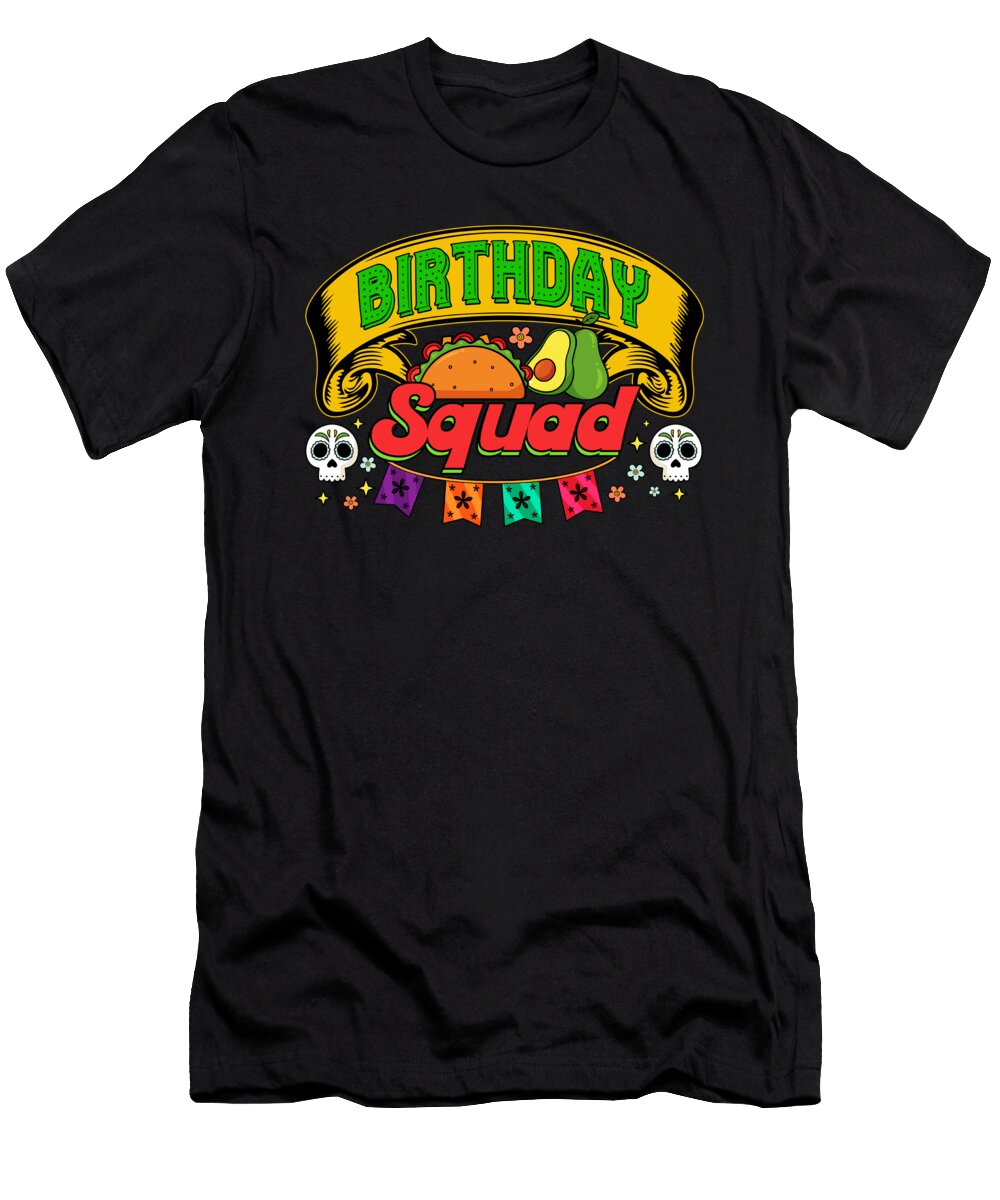 Festive Birthday Squad Design Shirtom T-Shirt