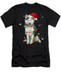 Festive Husky with Christmas Lights Aulay Irma T-Shirt