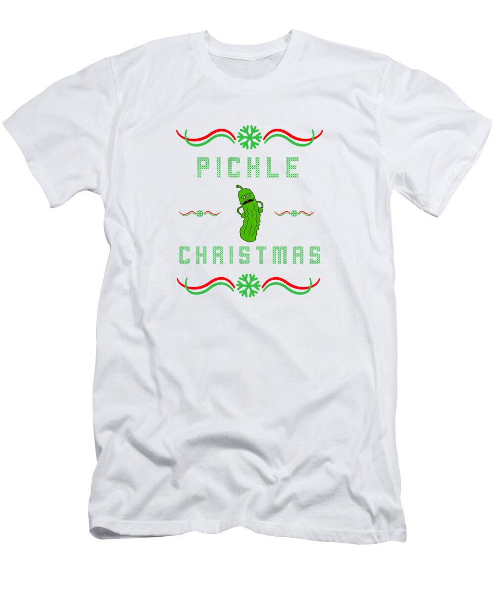 Festive Pickle Christmas Design Sartoris Art T-Shirt