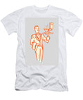 Fine Dining Waiter with Toilet on Tray Csa Images T-Shirt