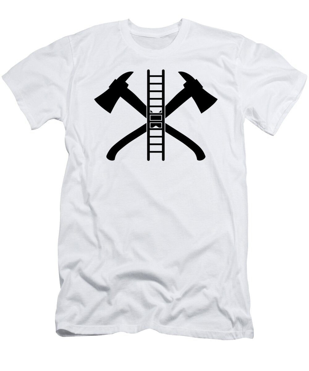 Firefighter Fireman Ax Fire Ladder First Responder Kanig Designs T-Shirt