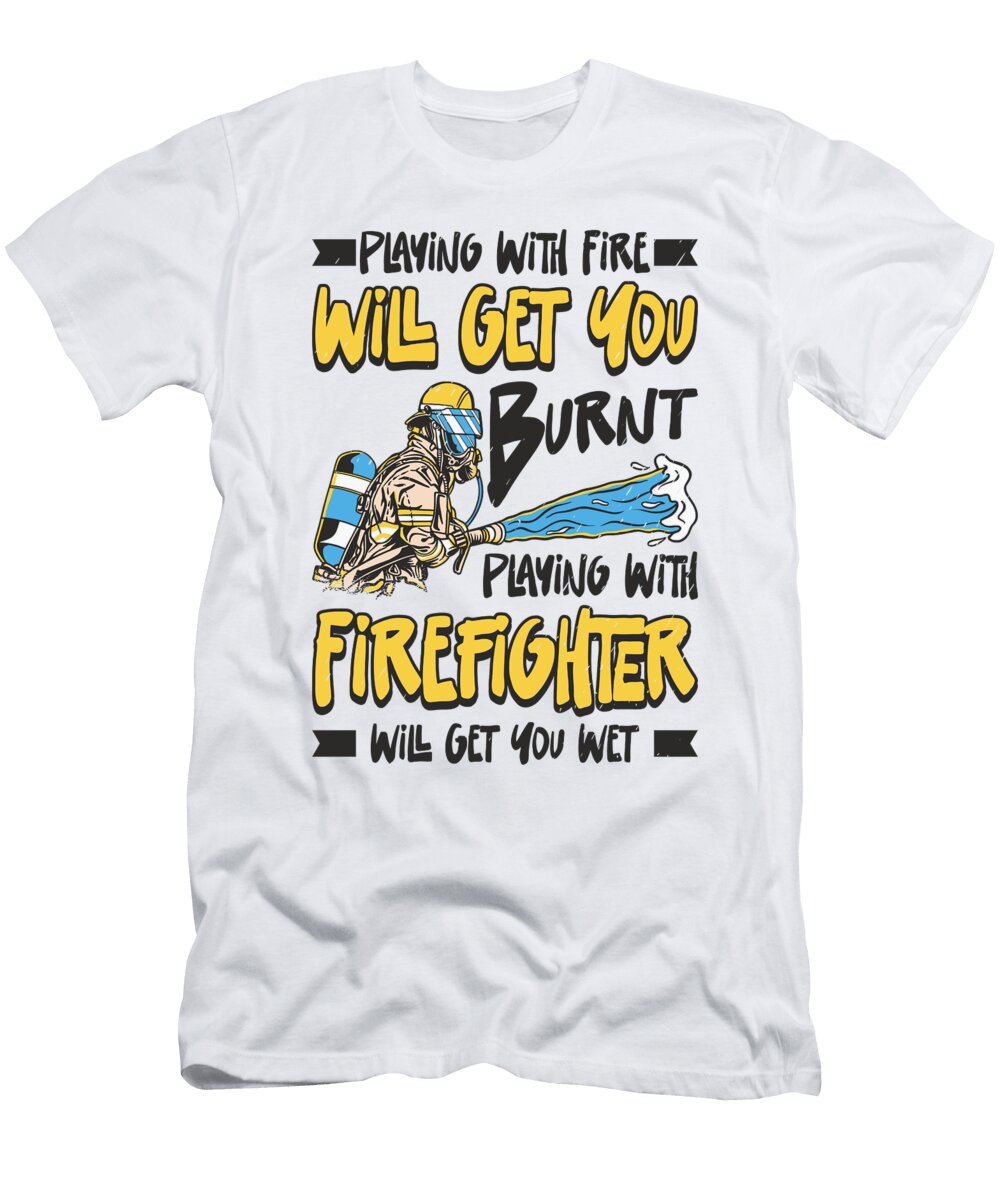 Firefighter Playing Fire Rescuer Firefighting Toms Store T-Shirt