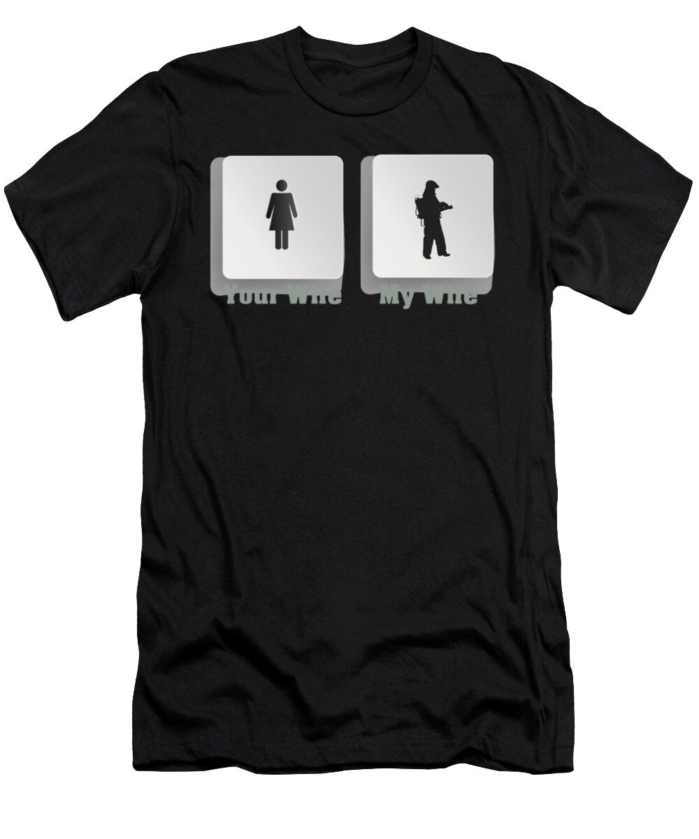 Firefighter Wife Proud Husband Firewoman Tinh Tran Le Thanh T-Shirt