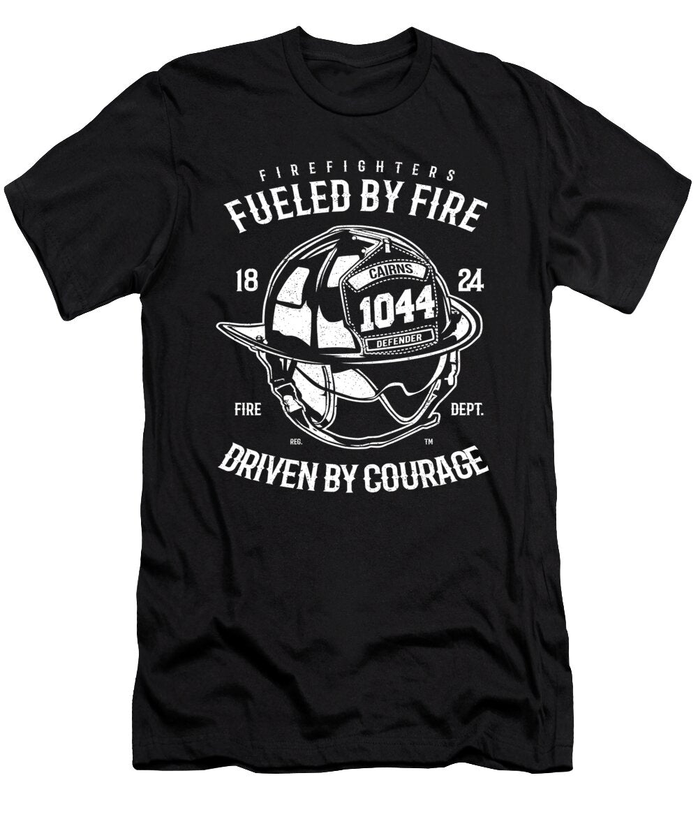 Firefighters Fueled By Fire Firefighting Fireman Florian Dold Art T-Shirt