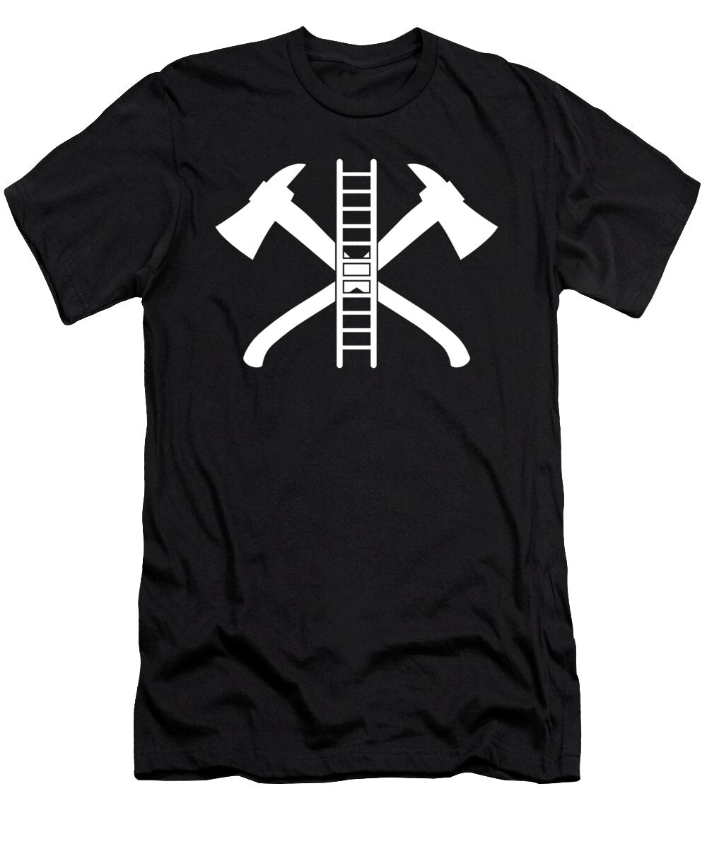 Fireman Ax Firefighter Ladder First Responder Kanig Designs T-Shirt