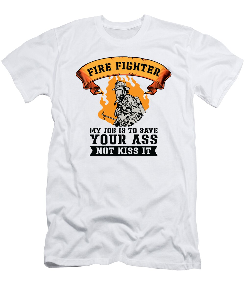 Fireman Saving People Firefighter Danger Toms Store T-Shirt