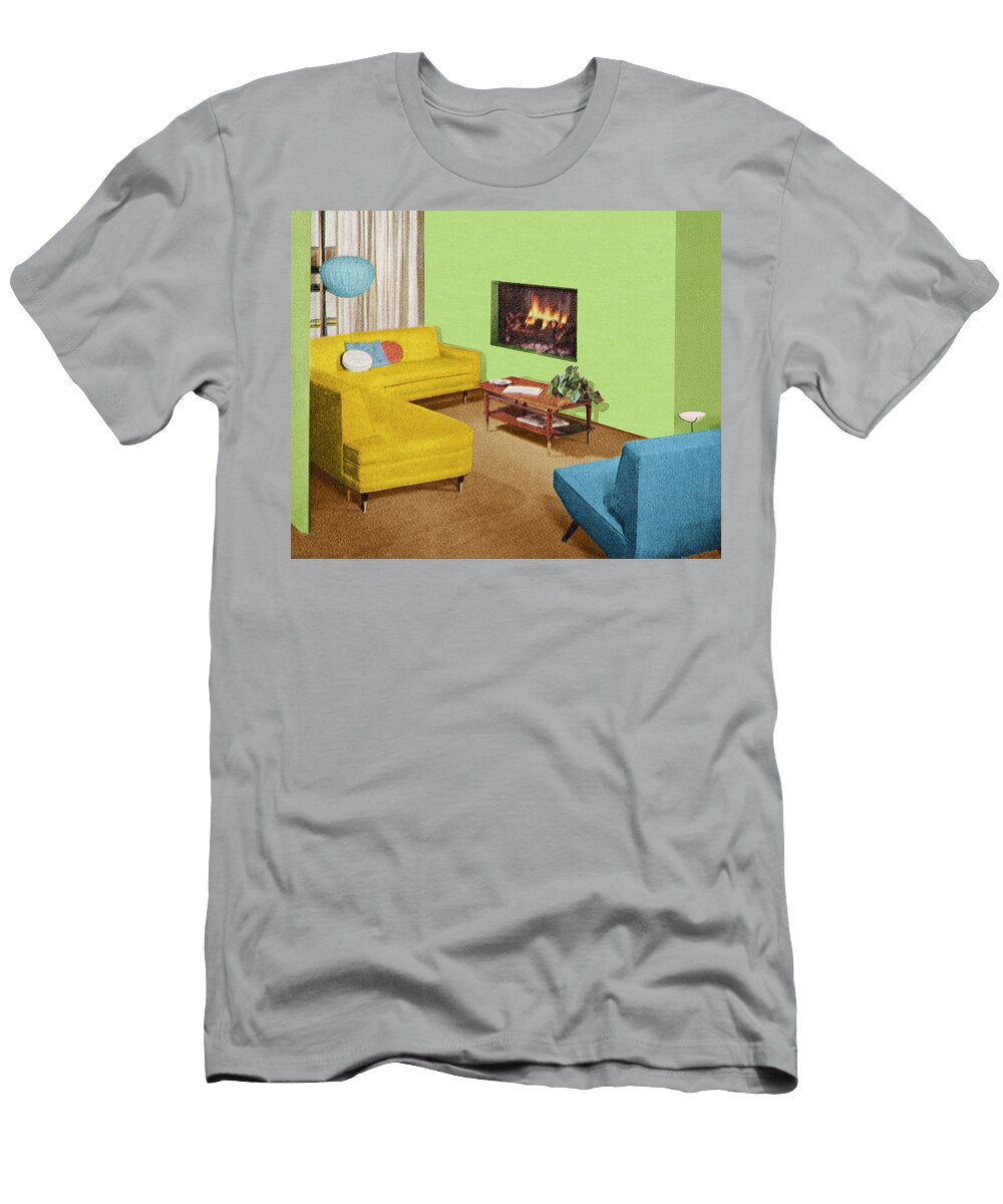 Fireplace in Living Room Csa Images T-Shirt