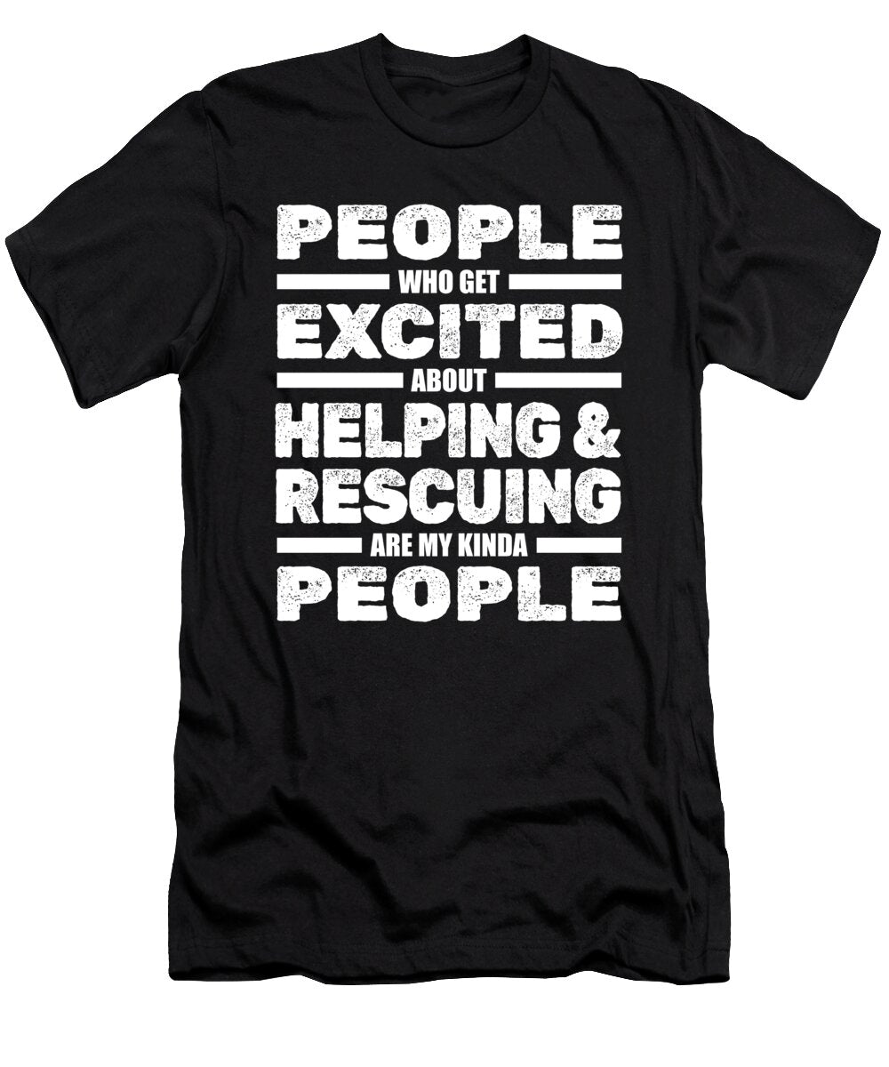 First Responder Emt Ems Police Firefighter Paramedic Crazy Squirrel T-Shirt